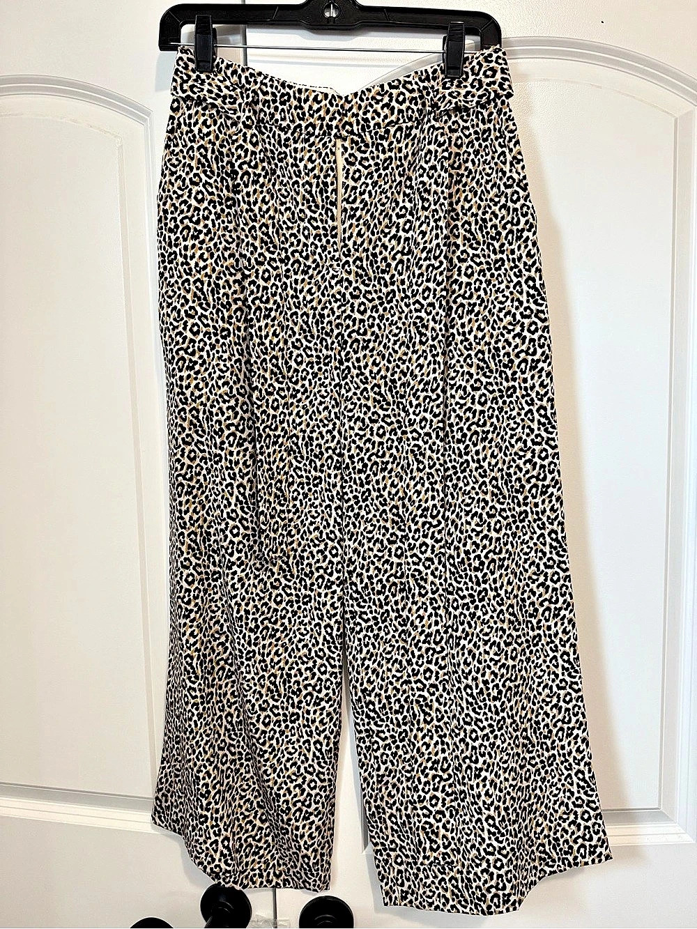 J.Crew Jamie Wide-Leg Silk Pant in Leopard Print Leopard Print Size 2